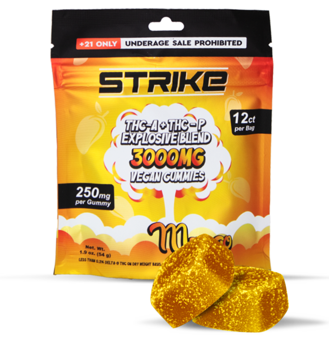 STRIKE 3000MG GUMMIES 12-PACK MANGO