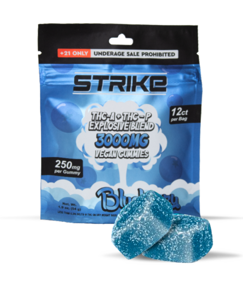 STRIKE 3000MG GUMMIES 12-PACK BLUEBERRY