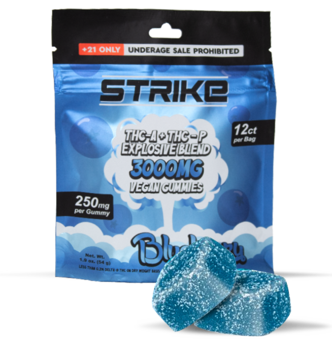 STRIKE 3000MG GUMMIES 12-PACK BLUEBERRY