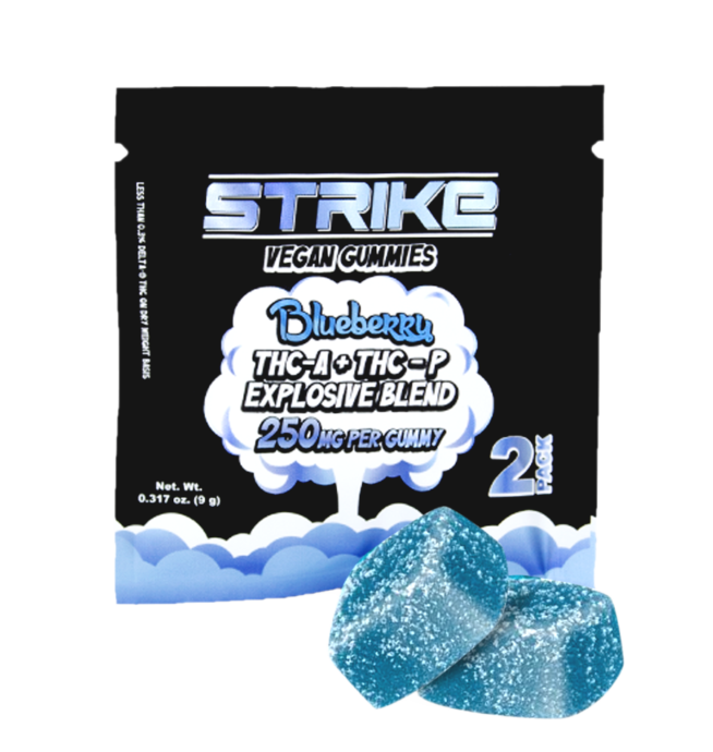 STRIKE 250MG GUMMIES 2-PACK BLUEBERRY