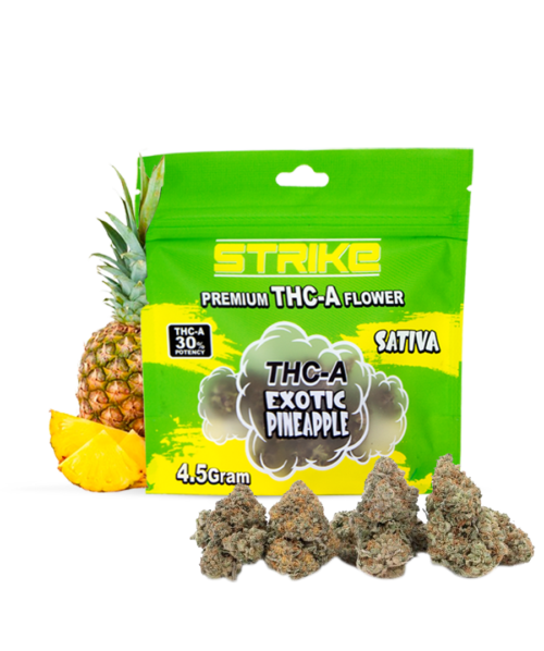 STRIKE THC-A 4.5G FLOWER SATIVA EXOTIC PINEAPPLE