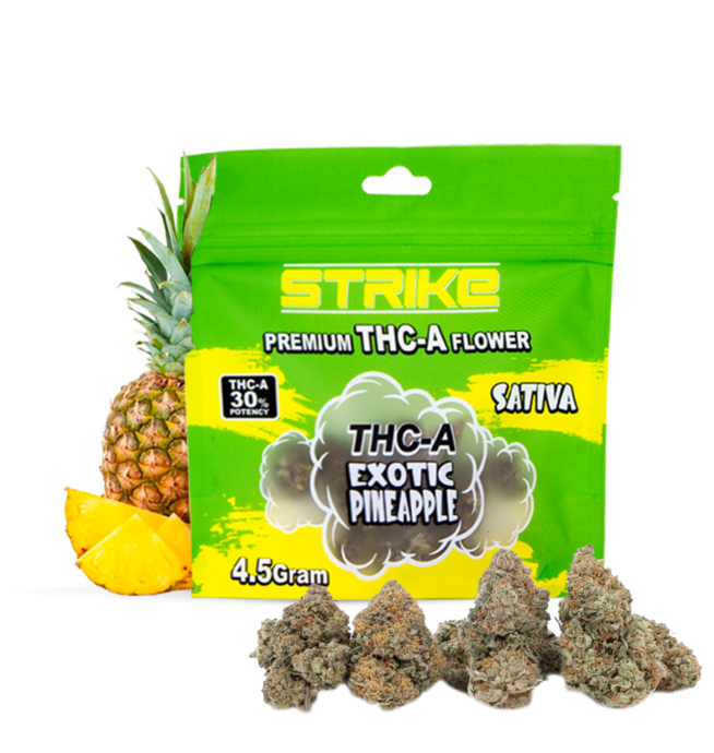 STRIKE THC-A 4.5G FLOWER SATIVA EXOTIC PINEAPPLE