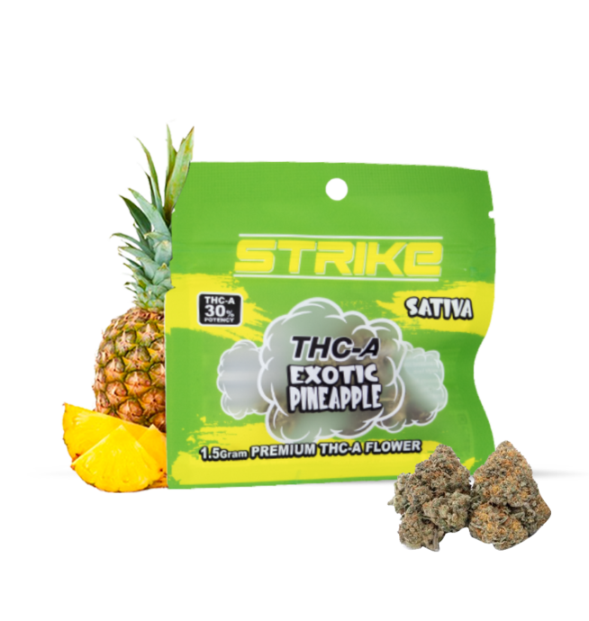STRIKE THC-A 1.5G FLOWER SATIVA EXOTIC PINEAPPLE
