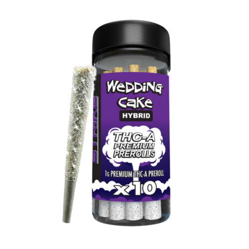 STRIKE 10CT JAR 1G PRE ROLL HYBRID- WEDDING CAKE