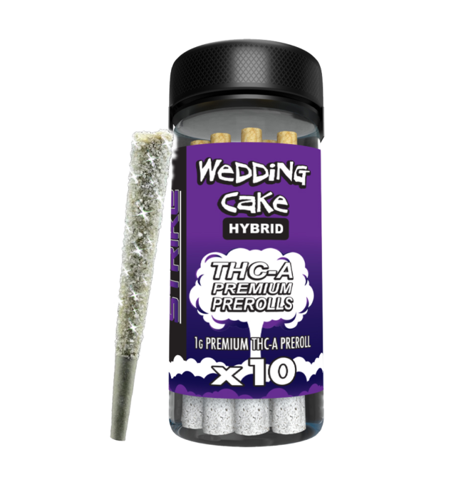 STRIKE 10CT JAR 1G PRE ROLL HYBRID- WEDDING CAKE