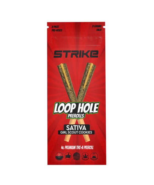 LOOP HOLE 2 PACK 4G PREMIUM THCA PREROLL - SATIVA - GIRL SCOUT COOKIES