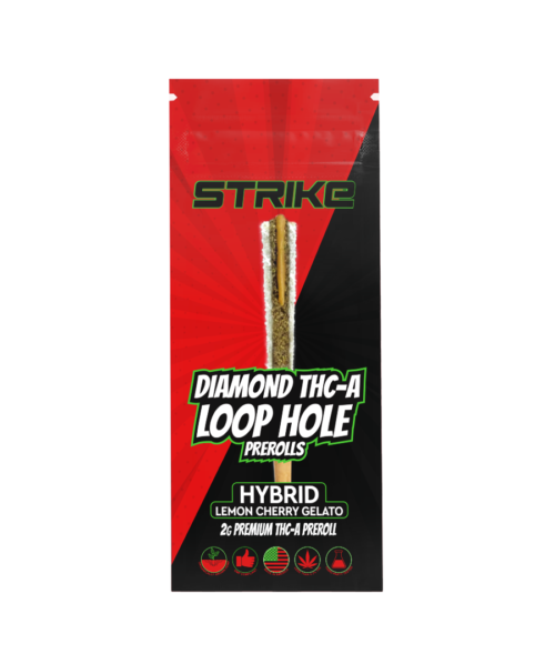 DIAMOND LOOP HOLE 2G PREMIUM THCA PREROLL - HYBRID - LEMON CHERRY GELATO