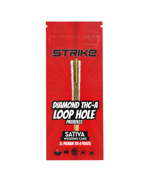 DIAMOND LOOP HOLE 2G PREMIUM THCA PREROLL - SATIVA - WEDDING CAKE