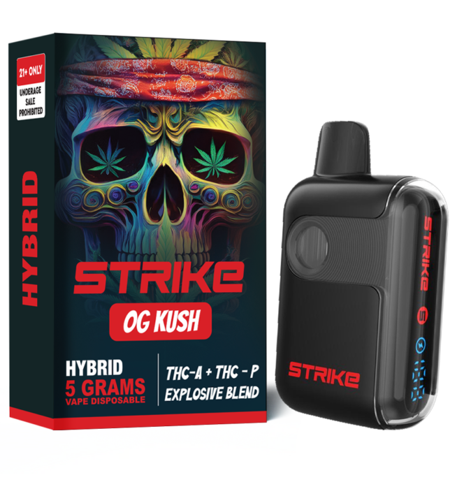 THC-A EXPLOSIVE BLEND 5G VAPE DISPOSABLE - HYBRID - OG KUSH