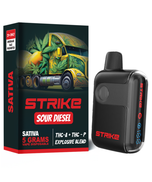 THC-A EXPLOSIVE BLEND 5G VAPE DISPOSABLE - SATIVA - SOUR DIESEL