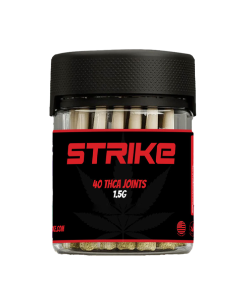 STRIKE 40CT PRE-ROLLS JAR SATIVA HYBRID INDICA