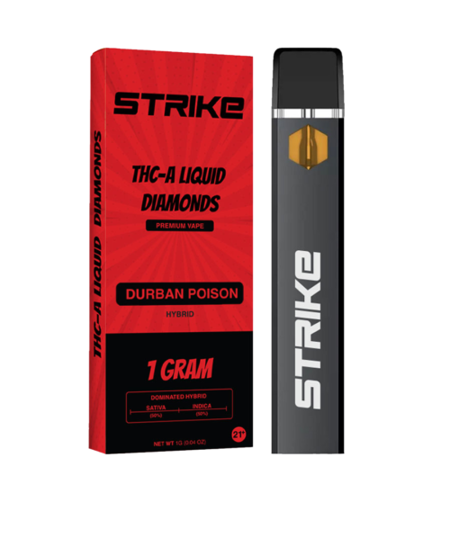 STRIKE THCA LIQUID DIAMOND 1G DISPOSABLE HYBRID | DURBAN-POISON