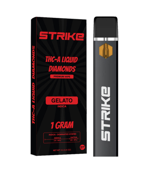 STRIKE THCA LIQUID DIAMOND 1G DISPOSABLE INDICA | GELATO