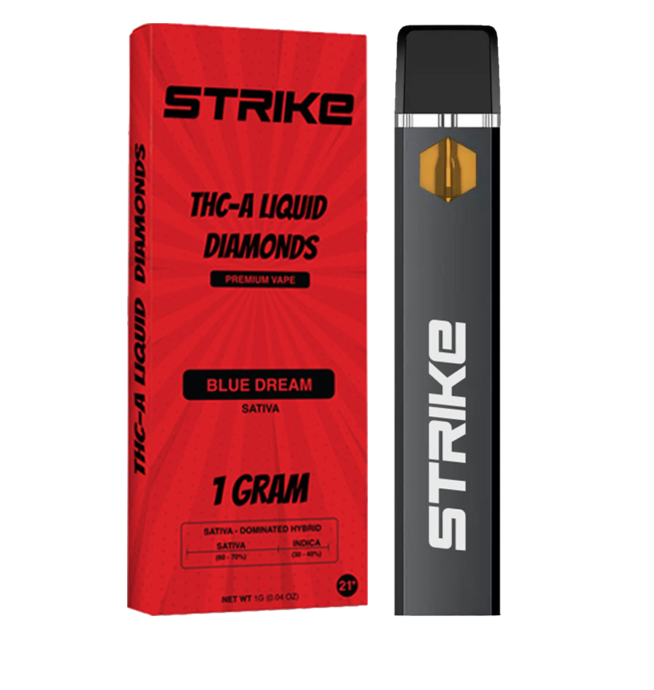 STRIKE THCA LIQUID DIAMOND 1G DISPOSABLE SATIVA | BLUE DREAM